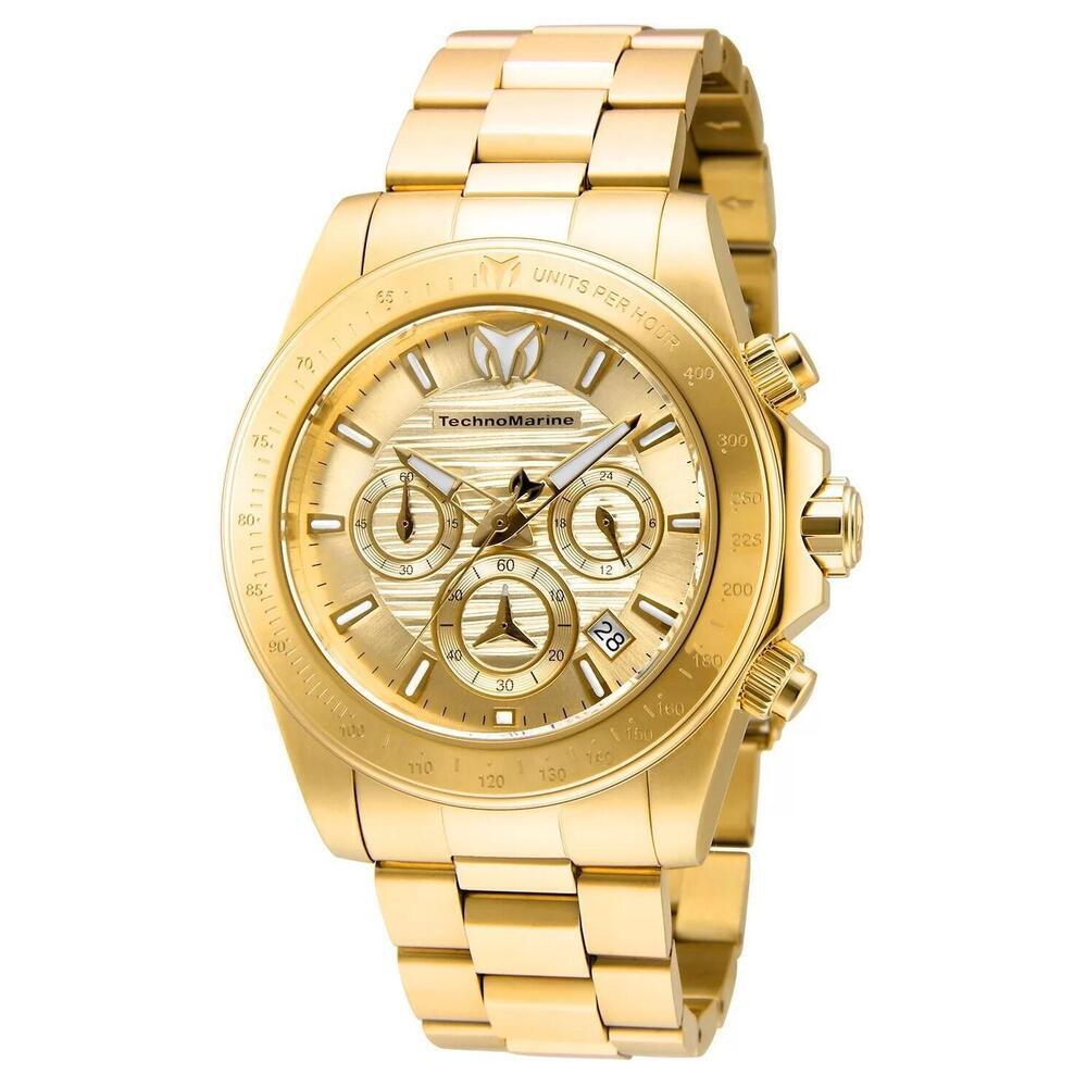 NWT TechnoMarine TM-219004 Manta | Chronograph | Gold | Men's Watch